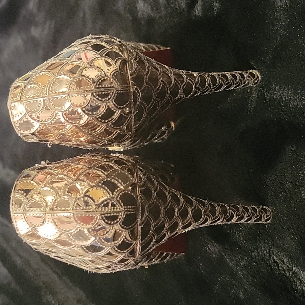 Louboutin silver red bottoms ๐ ๐ - Picture 3 of 6